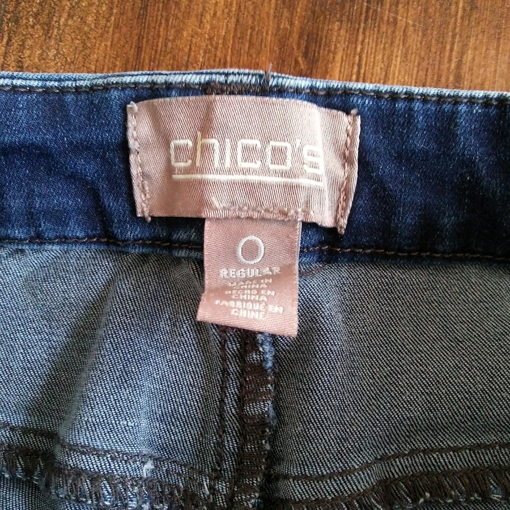 Chico's Embellished Women's Denim stretch Jeans - Picture 3 of 7
